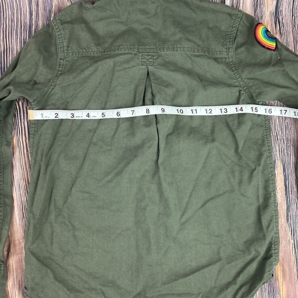 Tractr Olive Green Button Down Shirt- M 10/12 - Picture 11 of 13